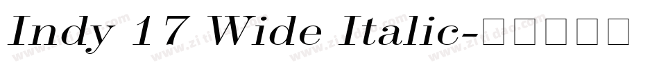 Indy 17 Wide Italic字体转换